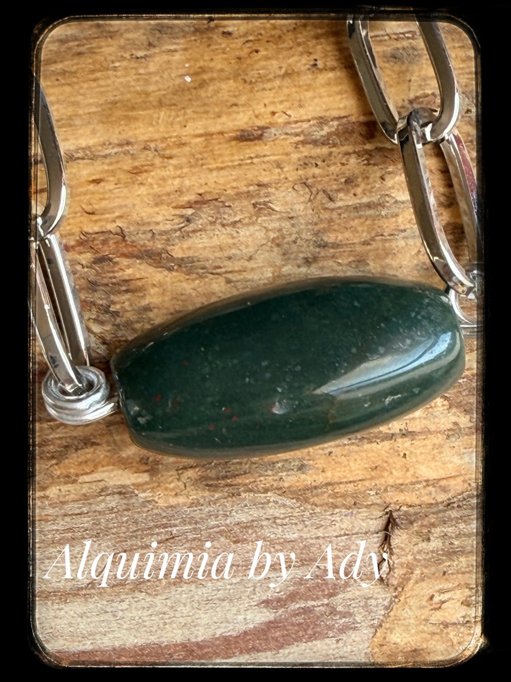 Agate Silver statement necklace - Picture 4 of 5